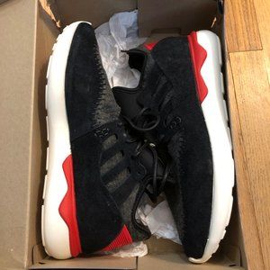 Adidas Tubular Moc Runner Men's Shoes Black/White/Tomato Red  Size 12